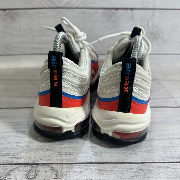 Nike Air Max 97 Shoes Women 9.5 Double Swoosh 2022 DV2222 100 Red Blue White - Picture 4 of 8